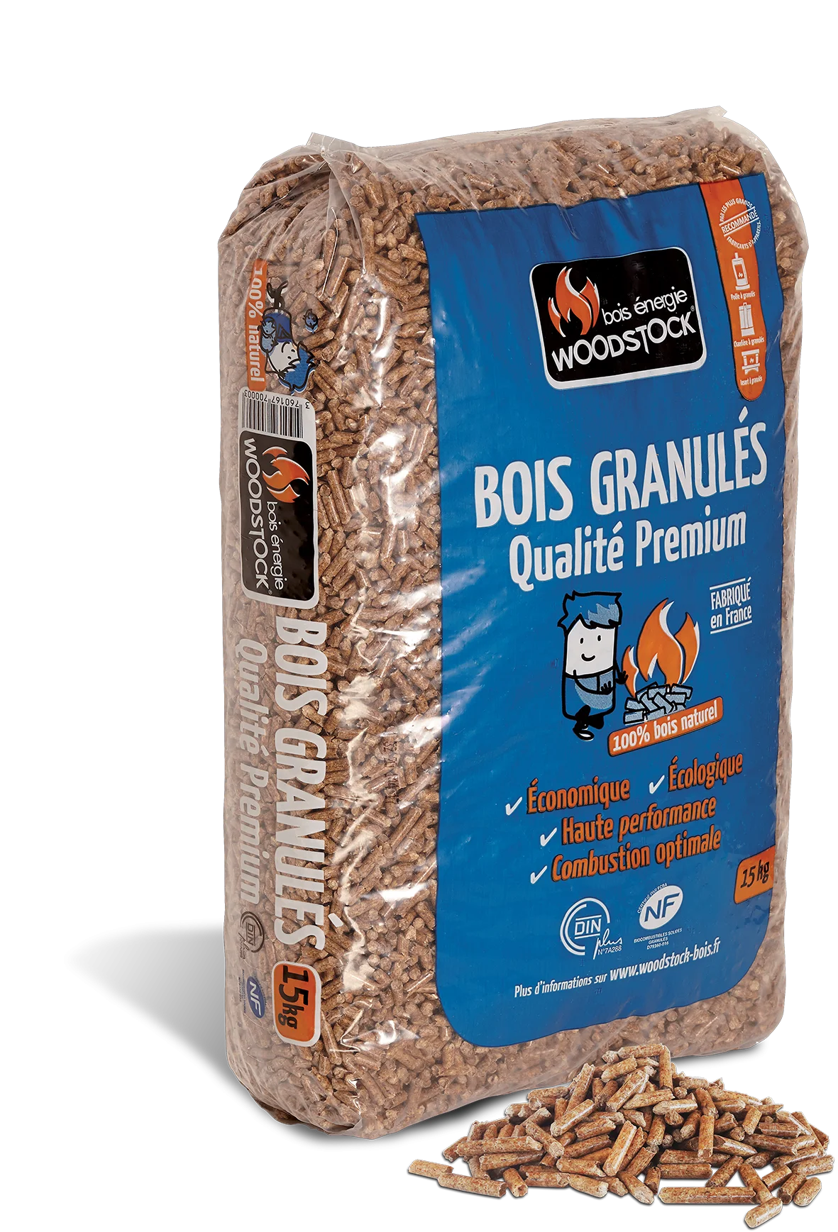 Woodstock Holzpellets – Palette mit 78 Säcken à 15 kg